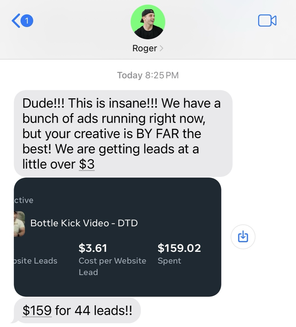 Client testimonial