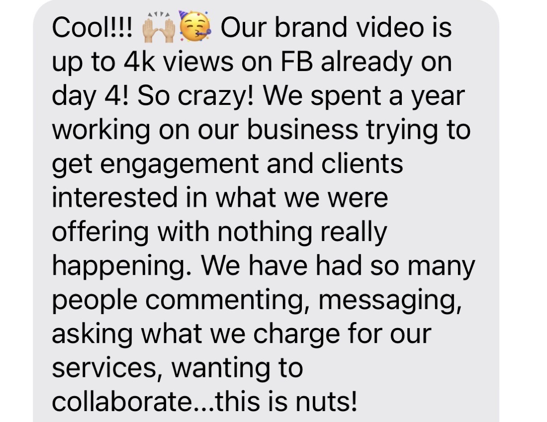 Client testimonial