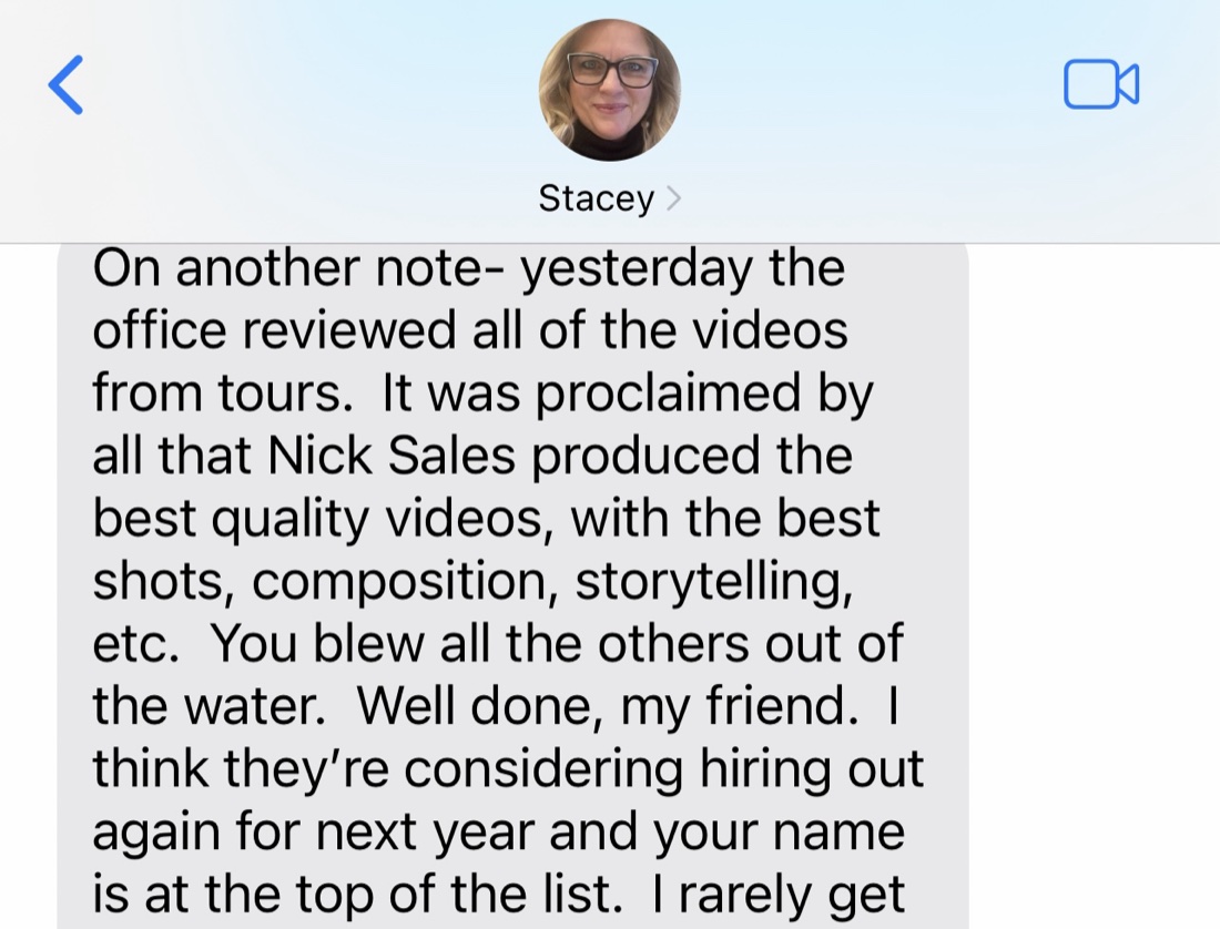 Client testimonial